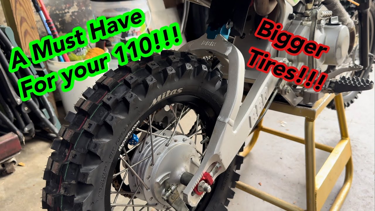 Bigger Tires for your Pitbike!!! New Version vs Old Mitas tires (c-20 vs Terra)