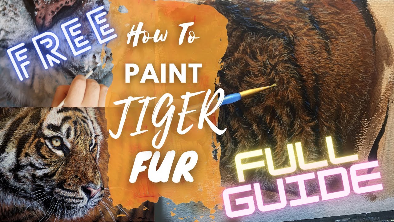 How to Paint Tiger Fur in Acrylics or Oils | FULL GUIDE | Easy Real Time Tutorial