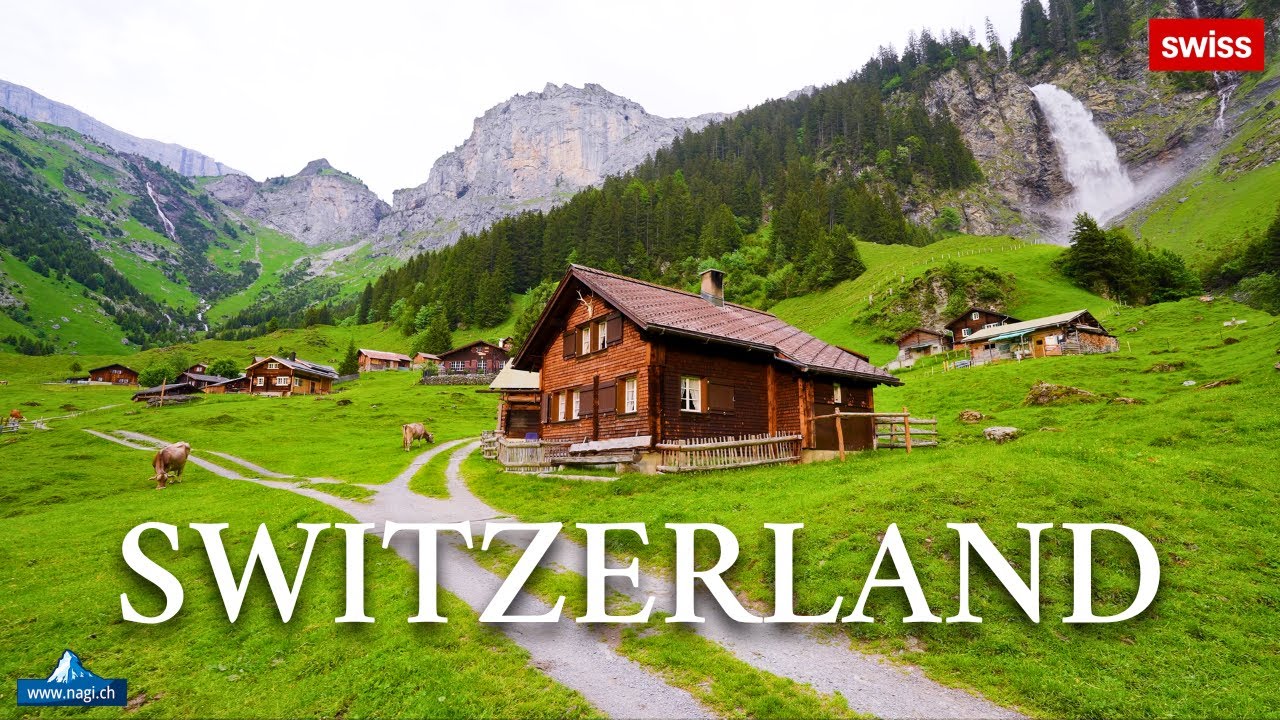 🌿🏠🌷🌺 Stäubifall Switzerland 4K - The Most Beautiful Waterfall in the World | #swiss