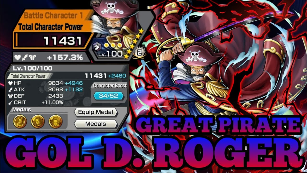 GOL D. ROGER GREAT PIRATE GAMEPLAY | ONE PIECE BOUNTY RUSH | OPBR