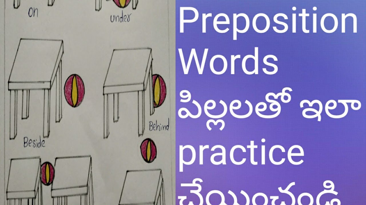 What is Prepositions || How to Teach Prepositions for kids || Preposition Words || Telugu