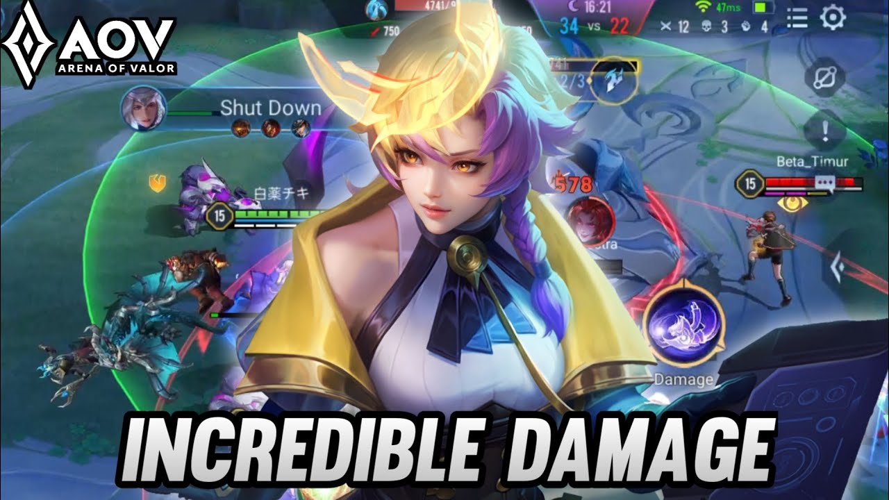 NEW SKIN LINDIS GOLDEN PRESAGE GAMEPLAY | ARENA OF VALOR