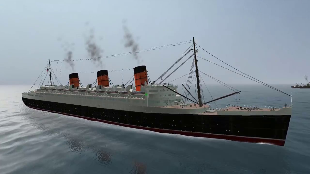Sinking the Queen Mary in Silent Hunter 3 With A Pocket Battleship
