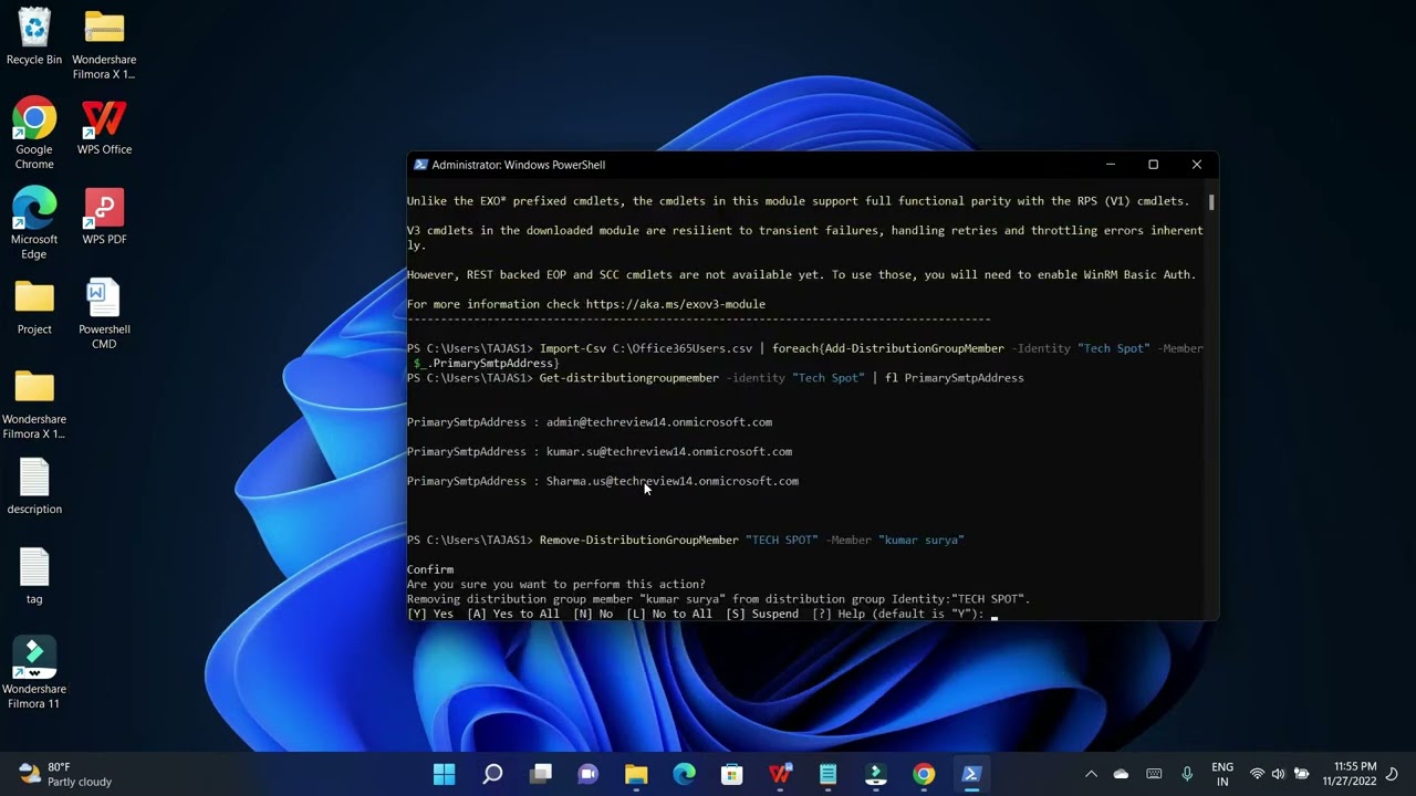 1 Exchange Online Using Powershell to Add Multiple Users in Office 365 Distribution Group YouTube