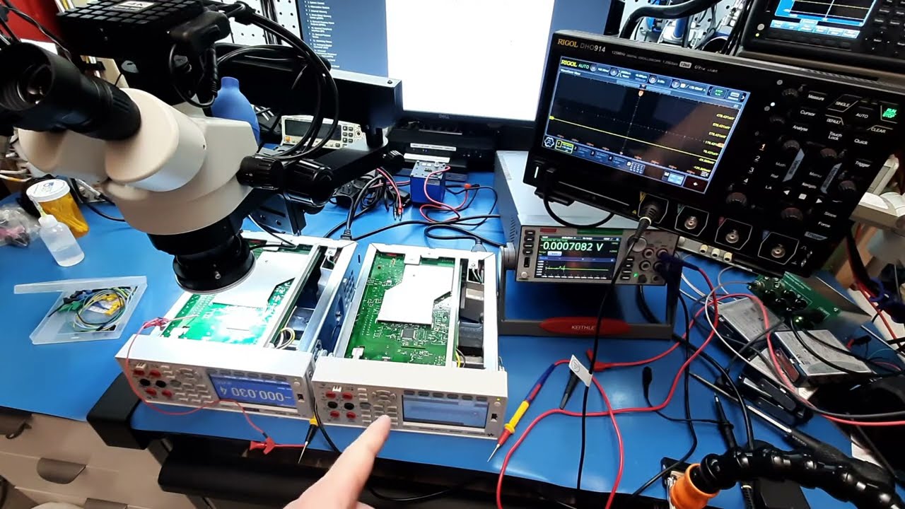 Keysight 34470A Repair (setup for comparison testing two MCUs) Part 4