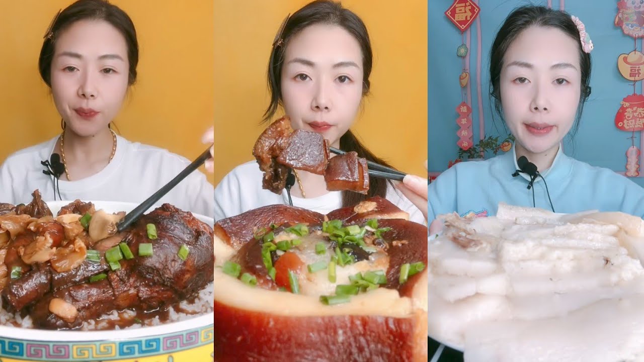 Eating Challenge: Eating pork braised pork belly beef 🍖🍖🍖#mukbang #belly #meat #beef 