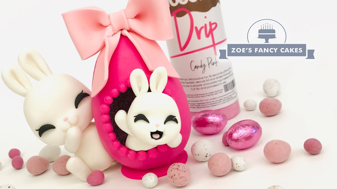 chocolate egg and bunny topper Easter tutorial