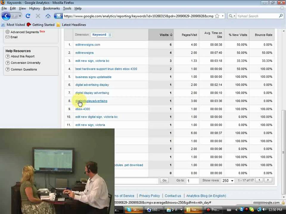 Google Analytics Keywords Report Training Video