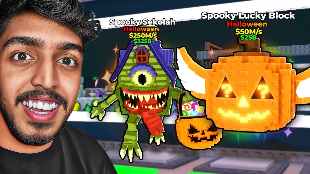 WE UNLOCKED the RARE SPOOKY BLOCK in Steal A Brainrot!