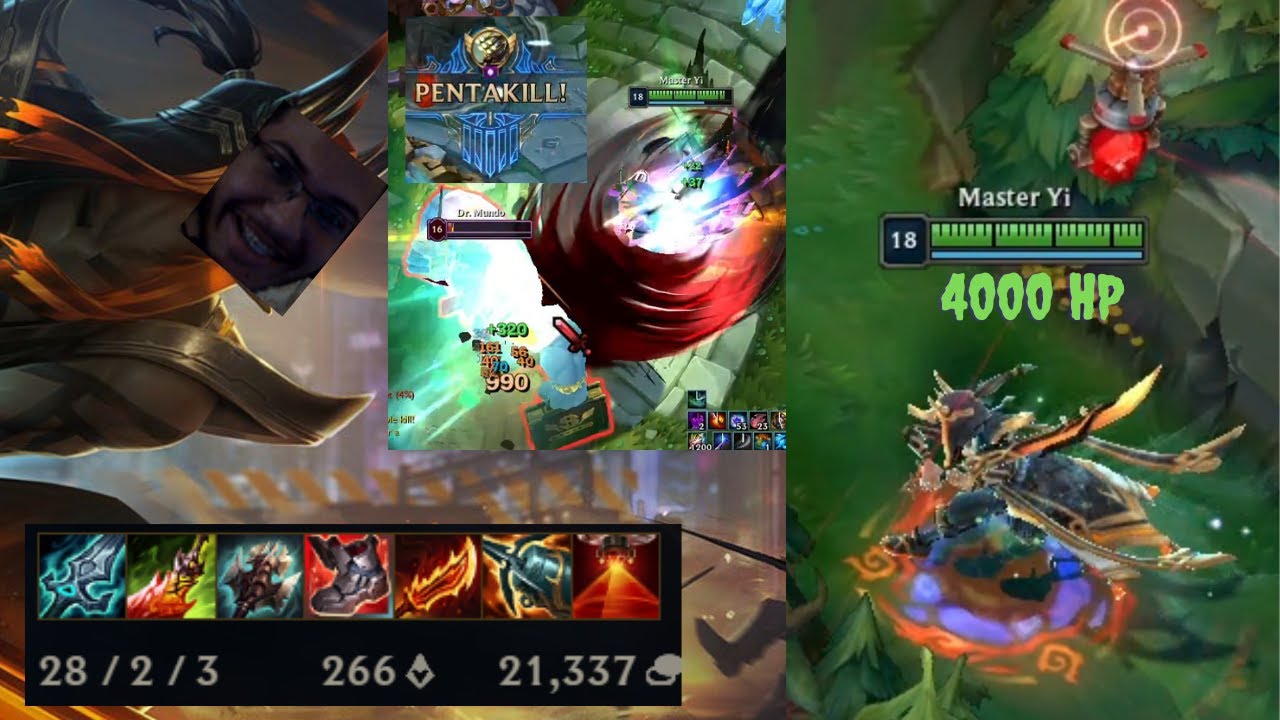 Master Yi Tank Dando IK Em Dr Mundo NA FONTE + Pentakill