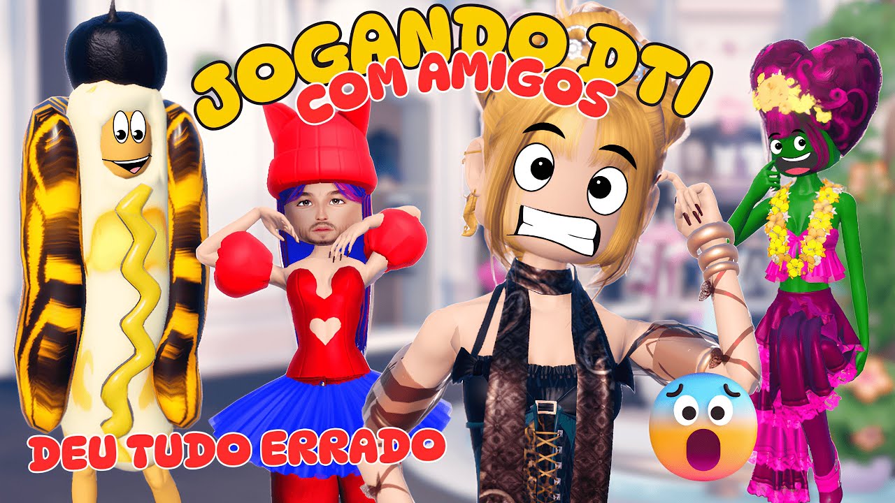 JOGUEI DRESS TO IMPRESS COM MEUS AMIGOS E DEU TUDO ERRADO!! (ROBLOX)