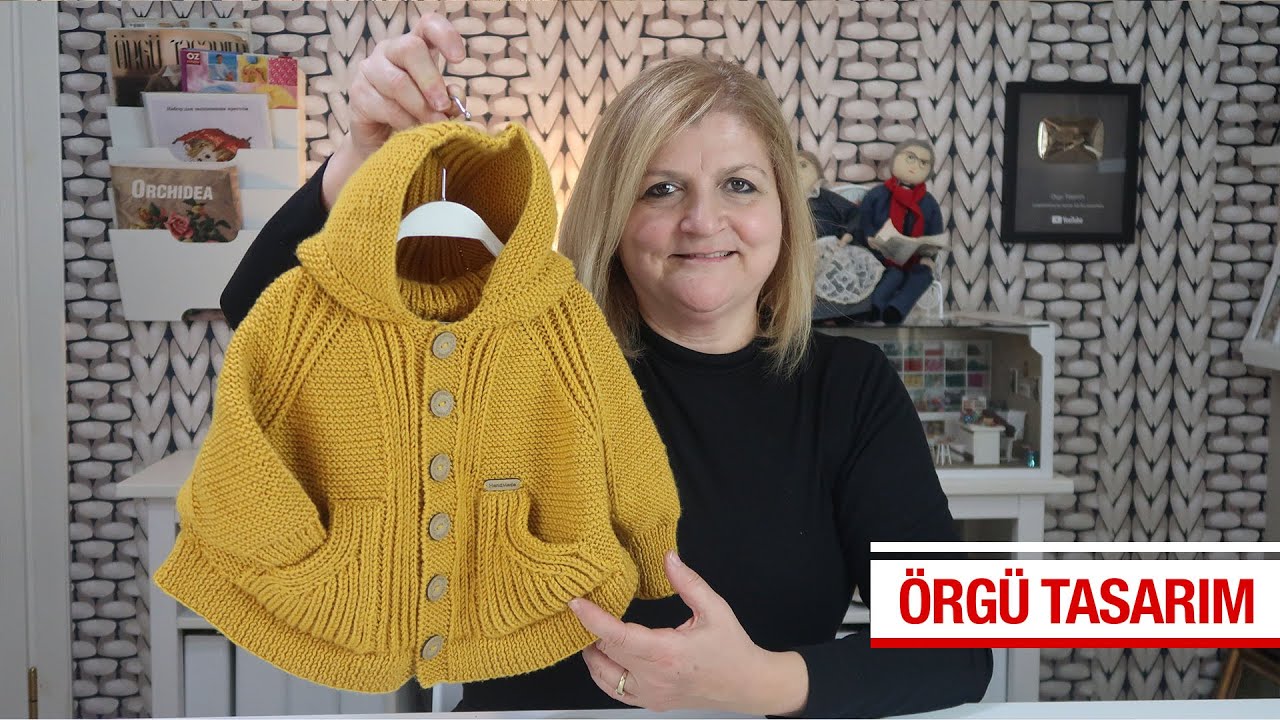 Erkek Çocuklar İçin Yan Cepli & Kapşonlu Panço Hırka Modeli