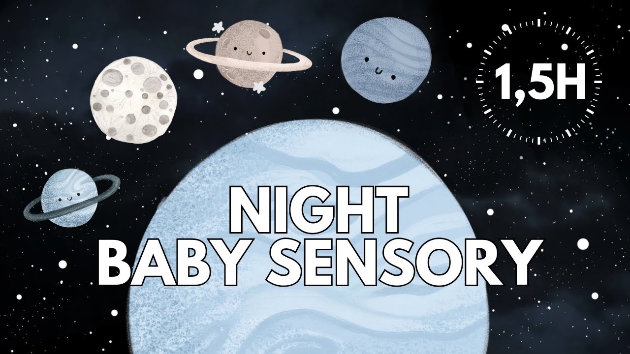 Bedtime Baby Sensory 🪐🩵 | Aesthetic Planets | Low Stimulation | Calm Music | 1.5 HOURS
