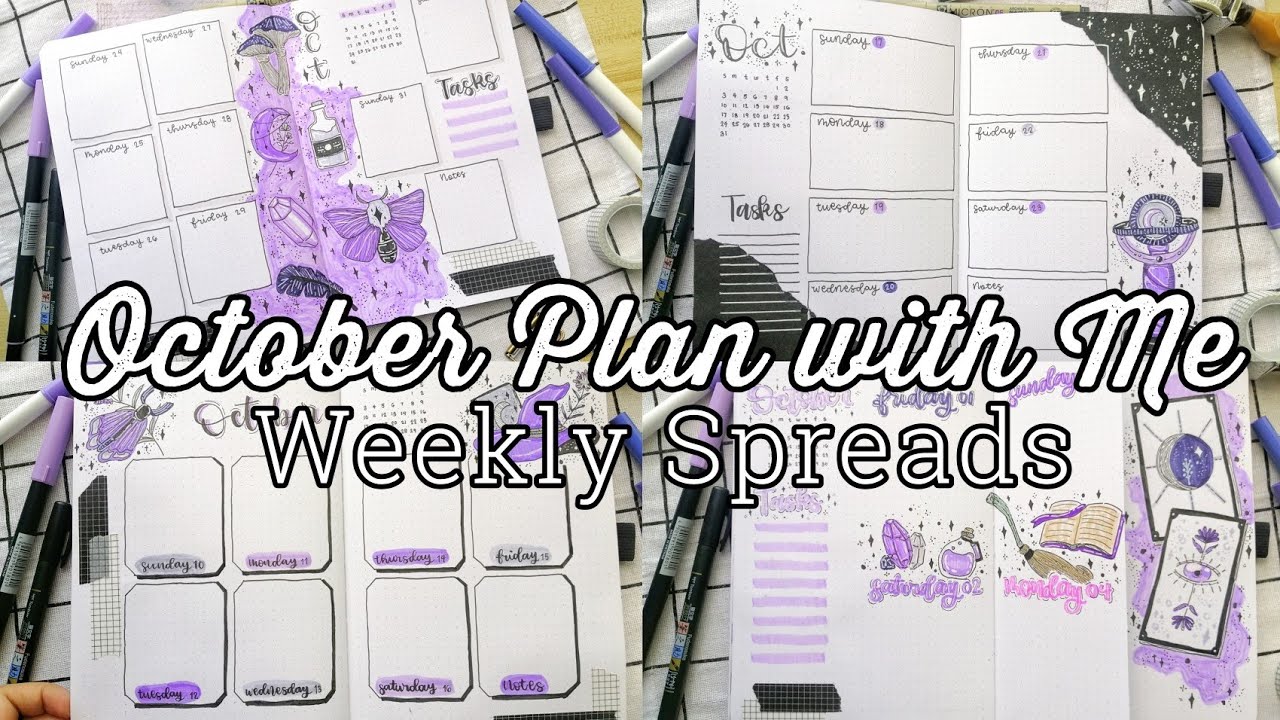 October Weeklies Plan with Me | Witchcraft and Magic | Love, Zellanne