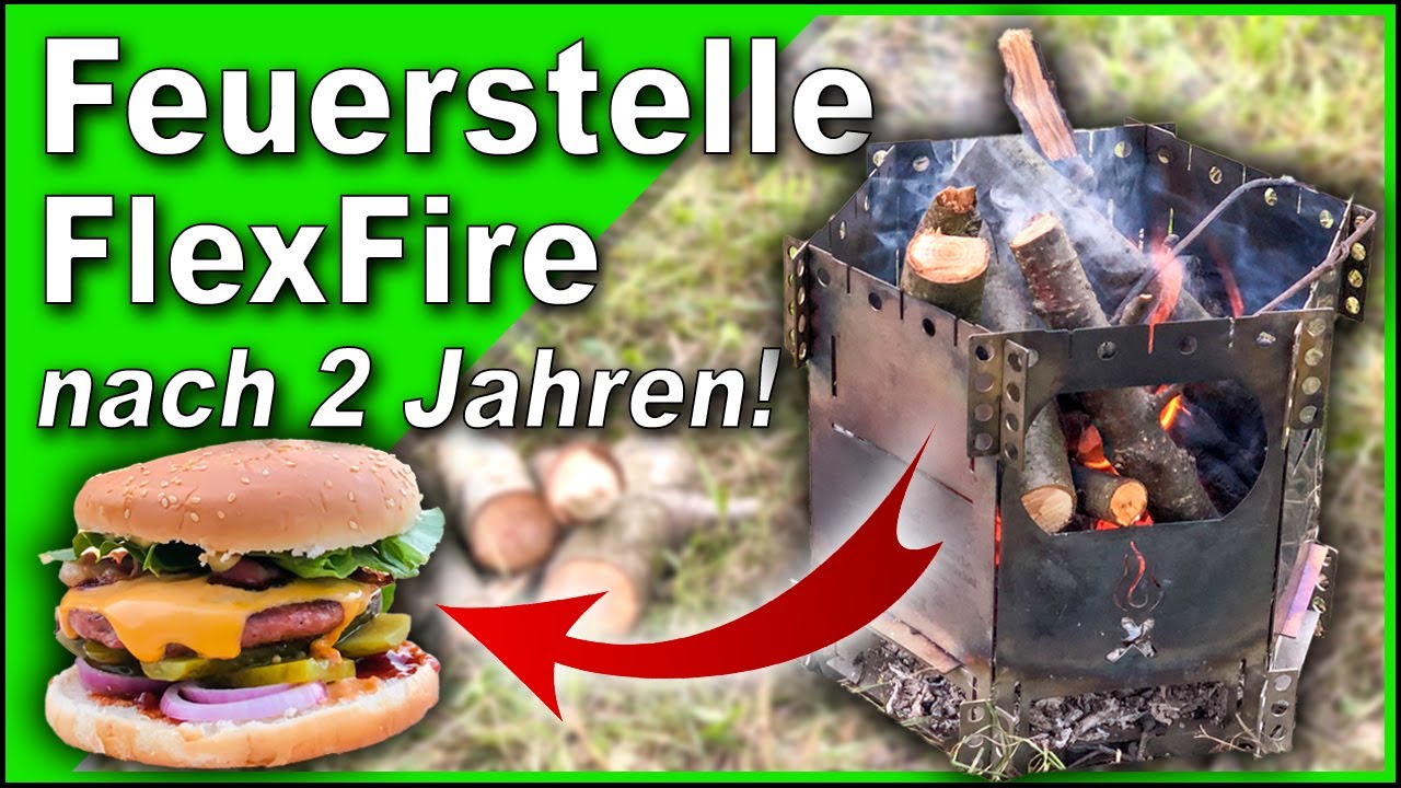 BBQ Burger auf dem Holzgrill! 🍔 FlexFire 6 nach 2 Jahren! Wie hat sich der Hobo geschlagen?