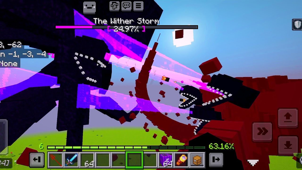Wither Storm VS Wither Storm [MCPE-MCBE] Wither Storm in Minecraft Battle,EnderFoxBoy MC🦊!!!