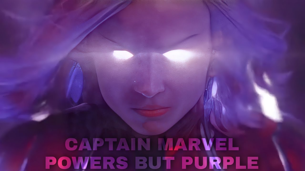 Captain Marvel Powers but Purple
