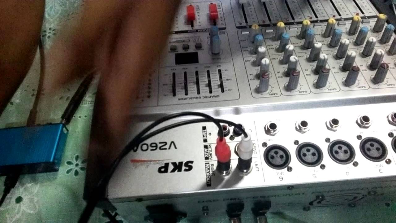 Como ligar o som da mesa de som no pc para gravar.