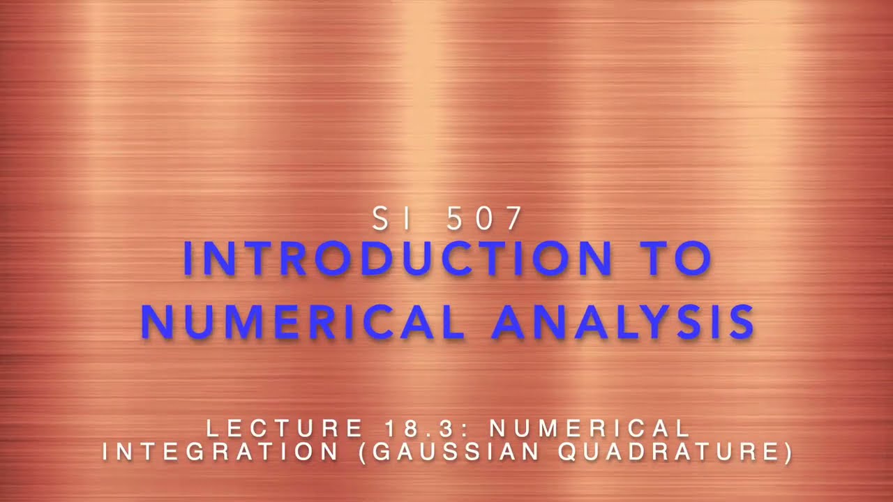 Lecture 18-3: Numerical Integration (Arithmetic Error)