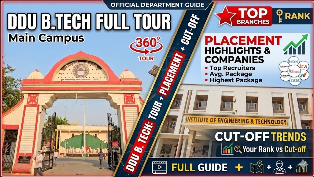 DDU University Gkp | B.Tech Department Full Tour  | Placement | Cut-off | Gkp | #ddu #vlog #dduexam 