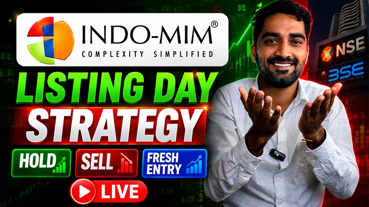 Indo MIM IPO Listing LIVE | Sell or Hold? | Indo MIM IPO Listing Day Strategy