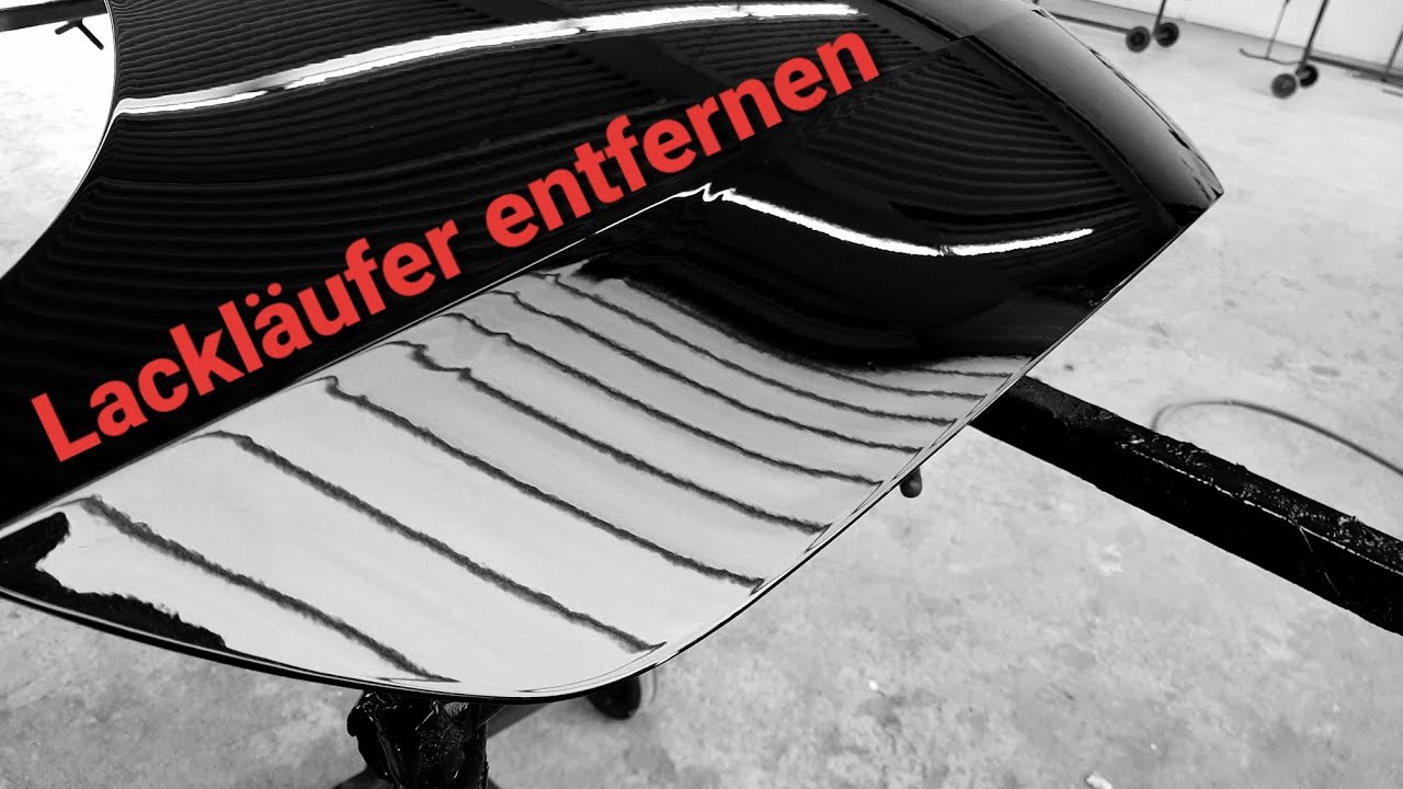 Lackläufer entfernen ||| Removing a runner  ||| Устранение потёка в лаке