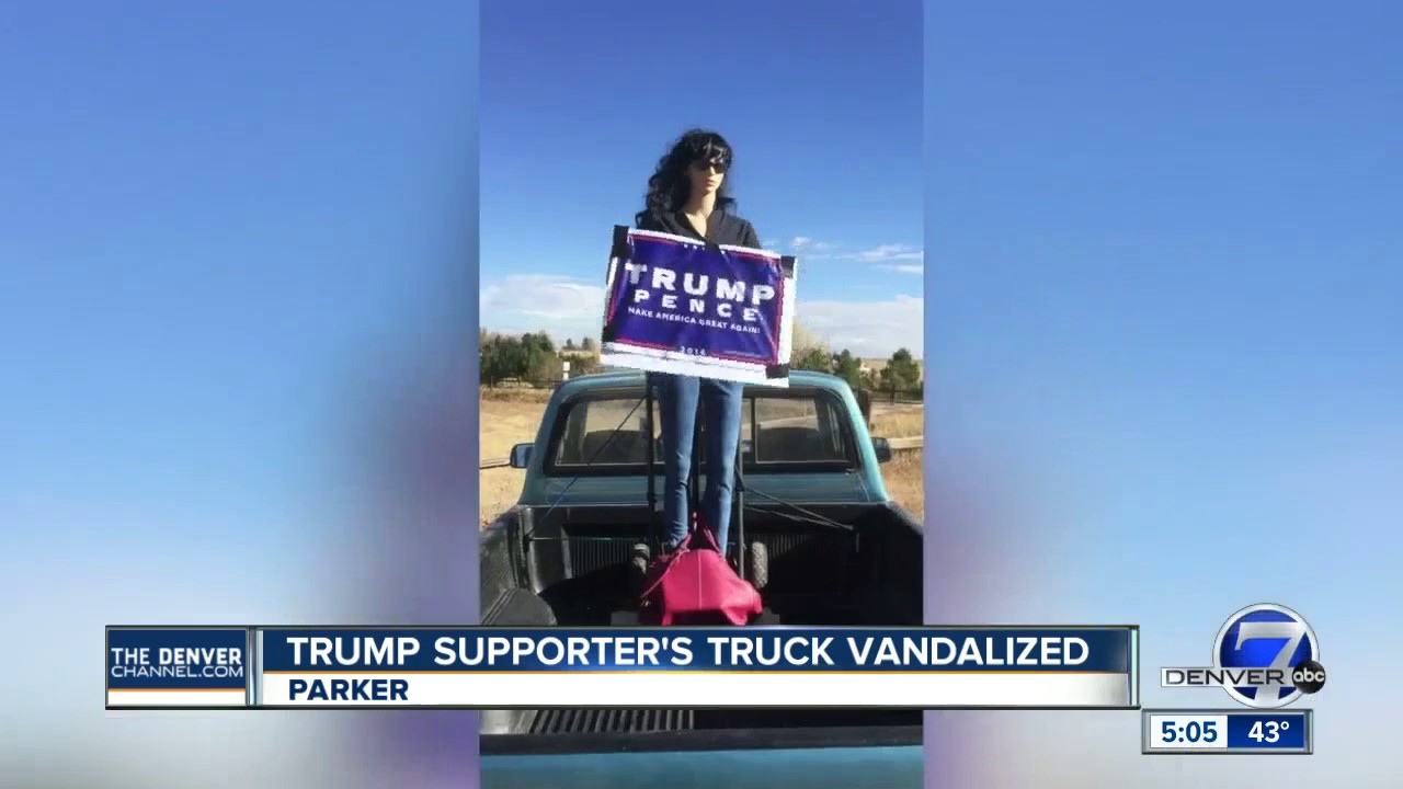 Trump supporter's truck vandalized