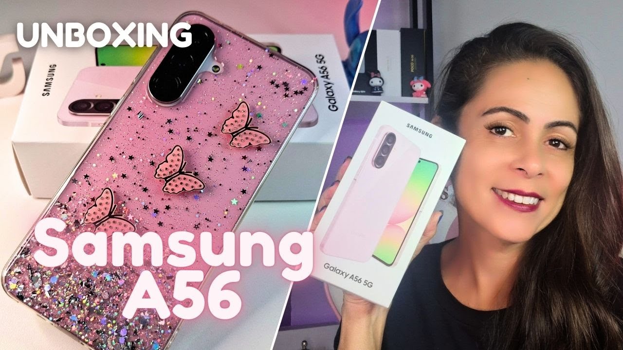 🎀 UNBOXING SAMSUNG A56 | MEU NOVO CELULAR | PINK 256gb 🎀✨CÂMERA SURREAL, PERSONALIZAÇÃO e CAPINHA✨
