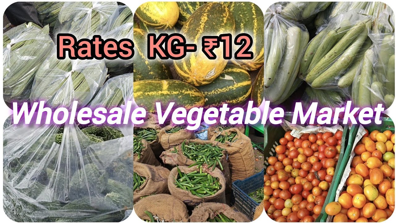 Kg ₹12 హోల్ సేల్ కూరగాయల మార్కెట్ గుడిమల్కాపూర్ | HoleSale Vegetable Market Gudimalkapur🍅🫚🌶🌽 2024