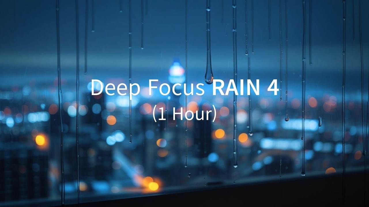 Deep Focus Rain 4 (1 Hour) | Brown Noise for Study, Work, ADHD Relief