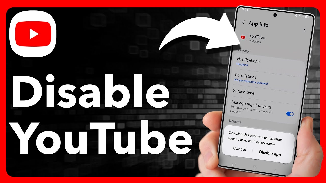 How To Disable YouTube App On Android