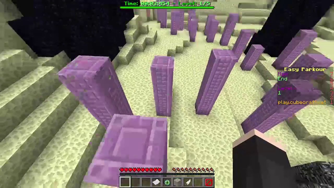 Cubecraft Parkour - Easy Maps - Map End Level 1 (with gold medal)