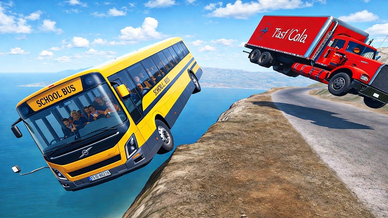 Cars vs Cliff Roads #11 - BeamNG Drive