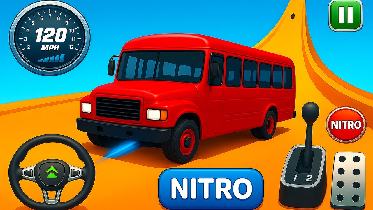 Crazy Bus Mega Ramp Impossible Racing - Bus Stunts Impossible Tracks - Android Gameplay 