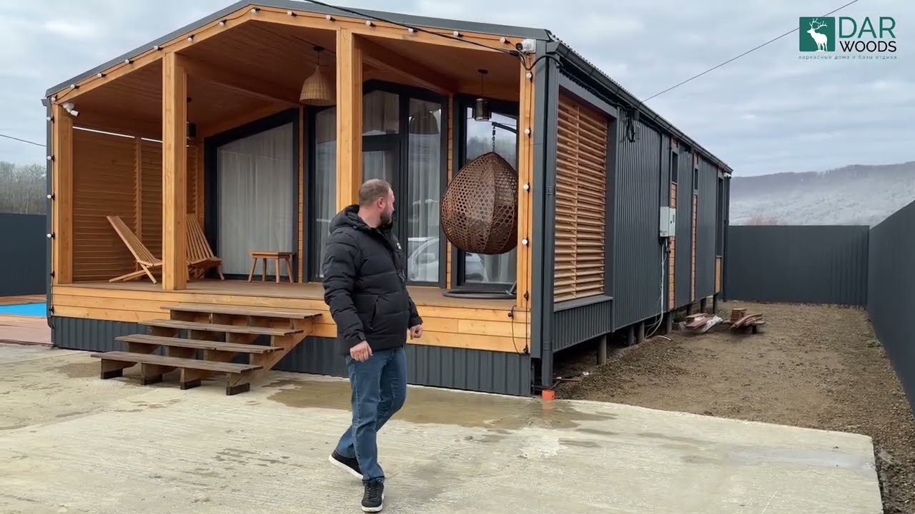 Каркасный дом 65м2 в стиле БарнХаус обзор дома бизнес на аренде