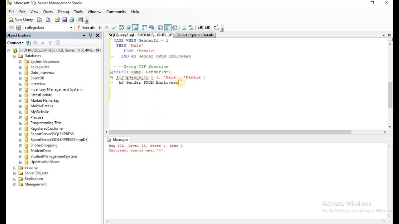 IIF SQL Function