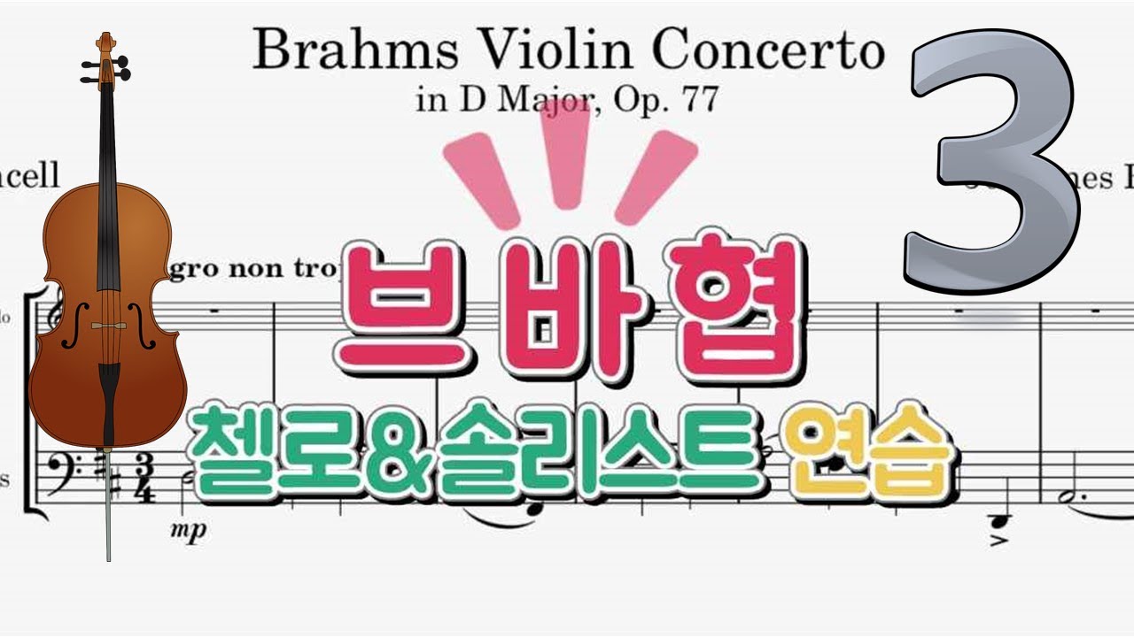 브람스 바이올린 협주곡 3악장 첼로파트 개인연습 (😍솔리스트와의 단독 리허설🎶) (Brahms  Violin Concerto 3rd Mvt. for Cello)