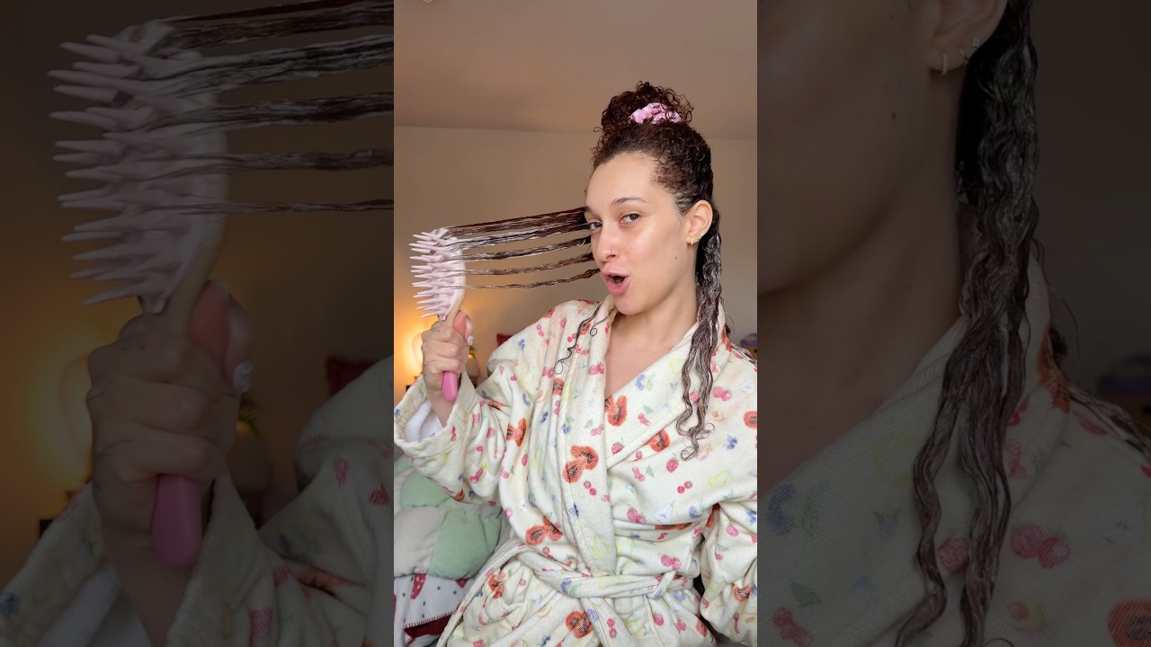 TRYING THE VIRAL CAKE HAIR ROUTINE!! #curlyhair