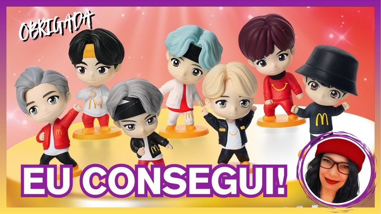 [UMBOXING] TINYTAN BTS MCDONALDS HAPPY 😍 Minha 1° coleção dos meninos 😭
