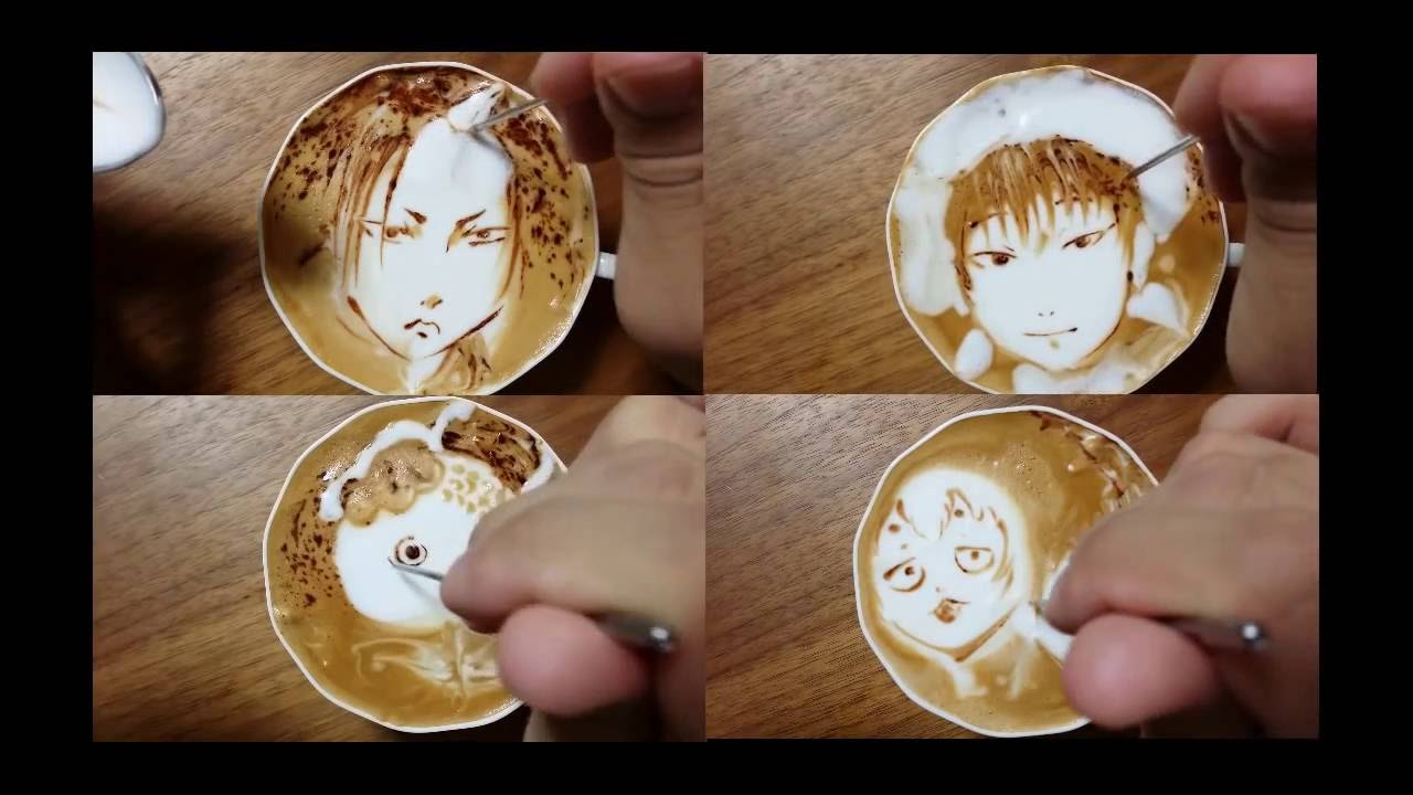 本日の暇カプチーノ、『鬼灯の冷徹』。 “Hozuki no Reitetsu”ラテアート Latteart