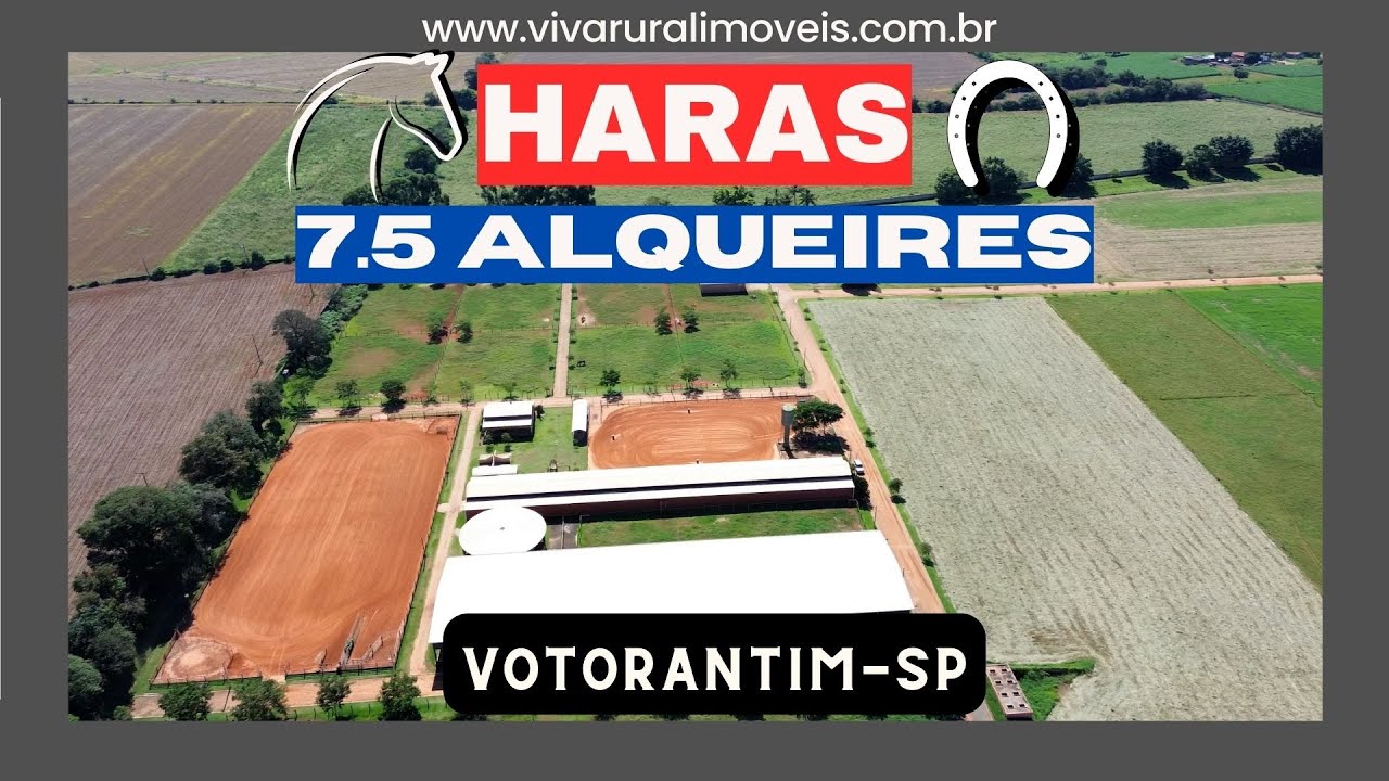 Haras de 7,5 alqueires à venda em Salto de Pirapora -SP - divisa com Votorantim-SP.