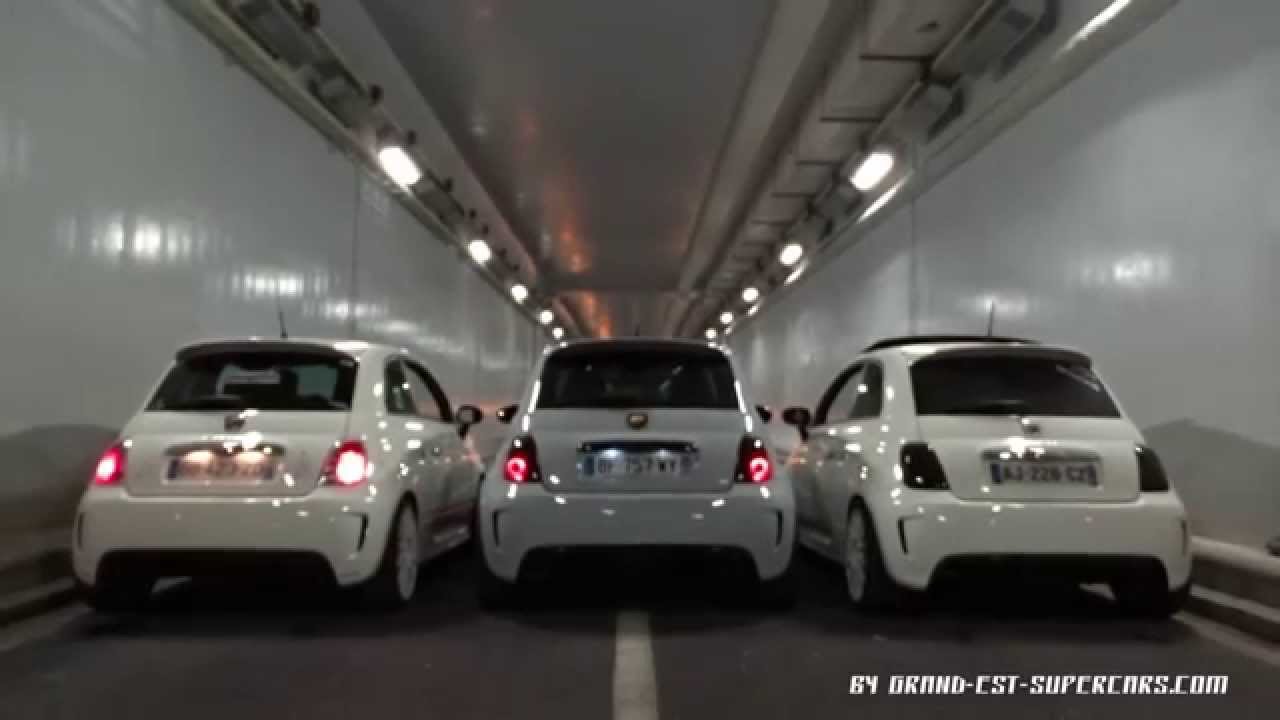 //Monaco Midnight Ride// 3X NOISY 500 Abarth SOUND & ACCELERATION !!