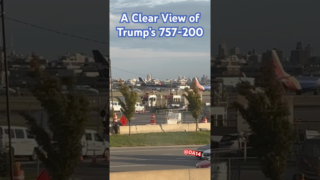 A Clear View of Trump Force One #aviation  #modelairport #modelairplane #boeing757 #planespotting