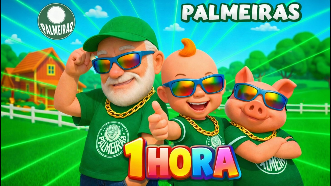 EU SOU PALMEIRAS SIM, SENHOR! DESENHO PALMEIRAS INFANTIL | MARATONA MÚSICA PARA CRIANÇAS #palmeiras