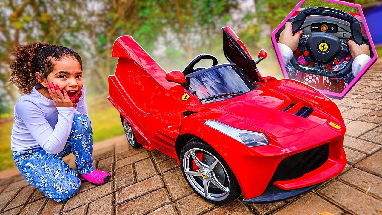 Entreguei a ferrari pra minha filha  *primeiro rolê dela no carro novo * Ferrari