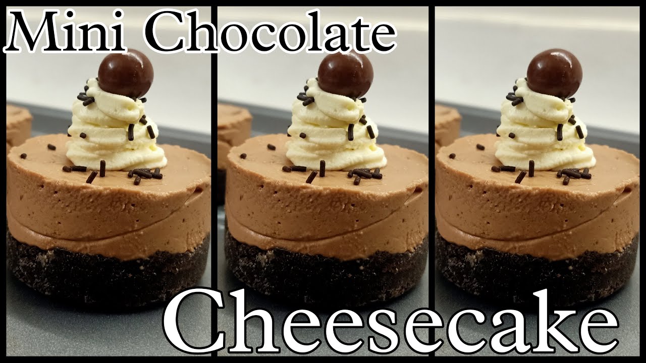 Eggless No Bake Mini Chocolate Cheesecake | Chocolate cheesecake | Mini chocolate cheesecake recipe