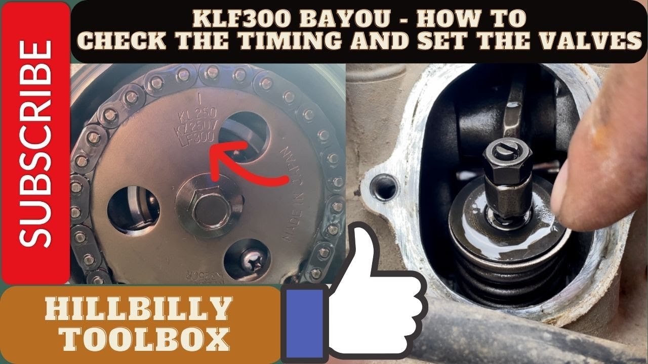 Kawasaki KLF300 Bayou - How to check the timing and set the valves - The HillBilly ToolBox Way