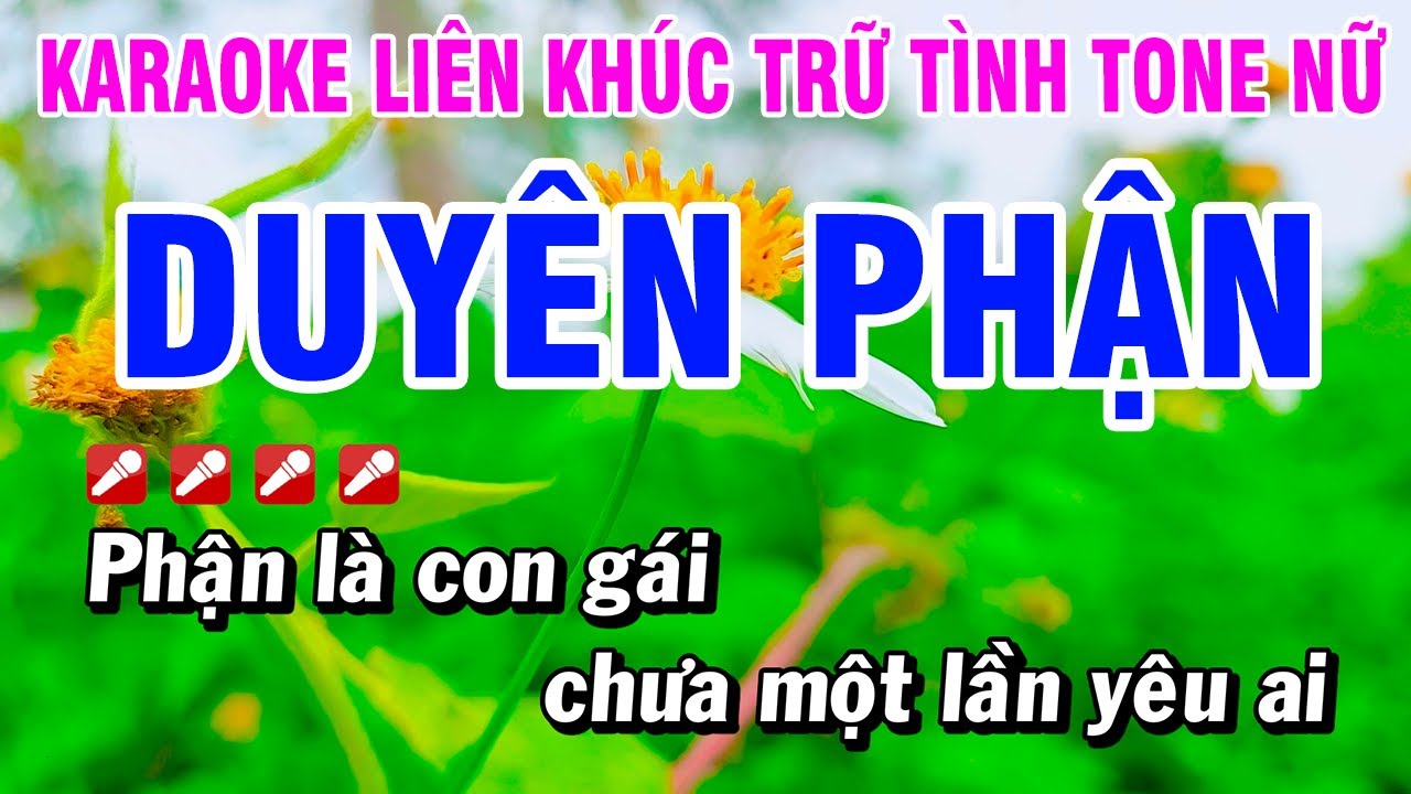 Karaoke Liên Khúc Trữ Tình Tone Nữ Nhạc Sống Dễ Hát - Duyên Phận | Hoài Phong Organ