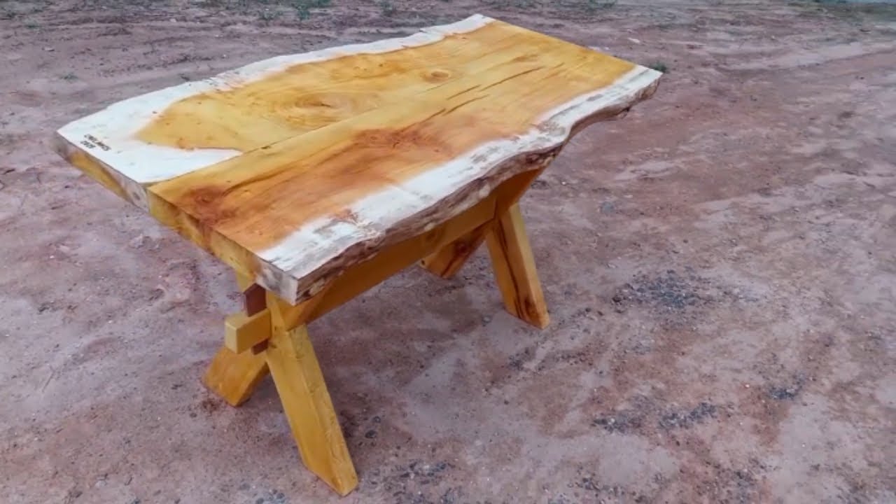 Como fazer mesa de madeira rústica com pé em x