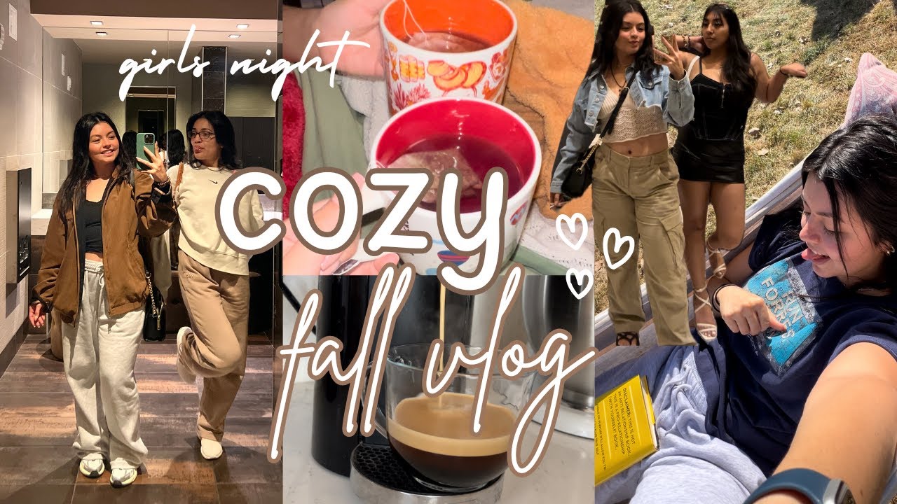 friends and cozy fall vlog | girls night, baking, movies, & trying a new starbucks order